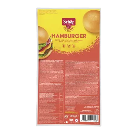 Žemle Hamburger Panini Bezlepku Schär 4 x75g 300 g